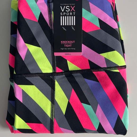 NEON MULTICOLOURED VICTORIA'S SECRET VSX SPORT - HIGH RISE KNOCKOUT TIGHT - Picture 1 of 7